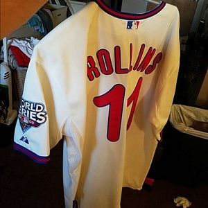 Stiched Phillies jersey jimmy Rollins size 56